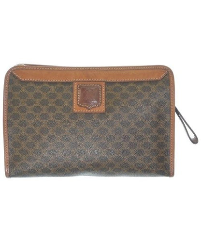 Celine Macadam Pattern Clutch Bag Brown