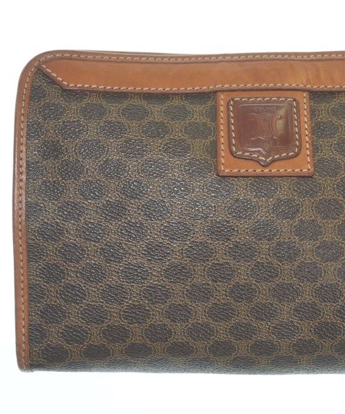 Celine Macadam Pattern Clutch Bag Brown — view 6