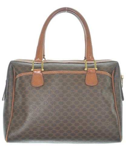 Celine Macadam Pattern Mini Boston Bag Brown — view 2