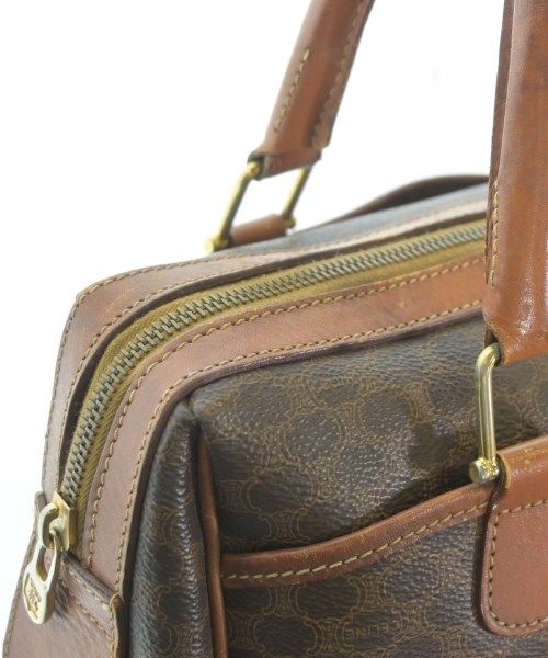 Celine Macadam Pattern Mini Boston Bag Brown — view 5