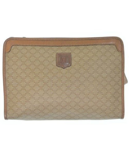 Celine Macadam Pattern Clutch Bag Beige