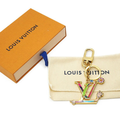 Louis Vuitton Key Ring Super Flat Takashi Murakami Gold Metal Key Holder — view 8