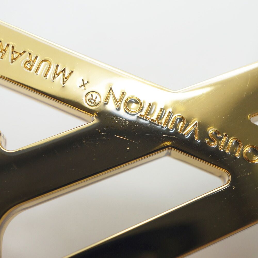 Louis Vuitton Key Ring Super Flat Takashi Murakami Gold Metal Key Holder — view 7