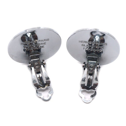 Hermes Sellier Earrings Silver — view 3