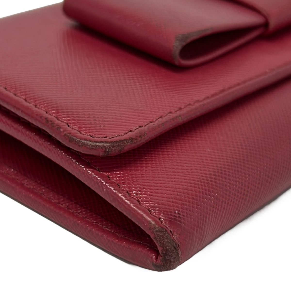 Prada Wallet Pink Ribbon Leather — view 8
