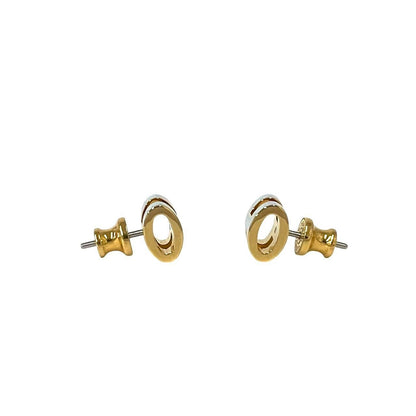 Hermes Mini Pop H Earrings Gold Blue — view 5