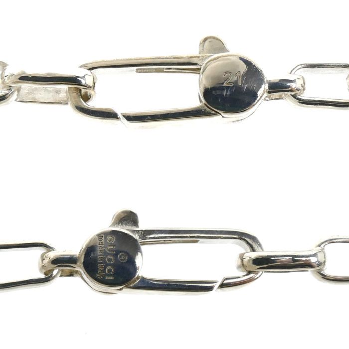 Gucci 925 Sterling Silver Interlocking G Bracelet 21 — view 6
