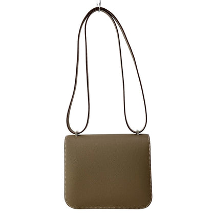Hermes Shoulder Bag Constance Miroir 18 Etoupe Silver — view 3