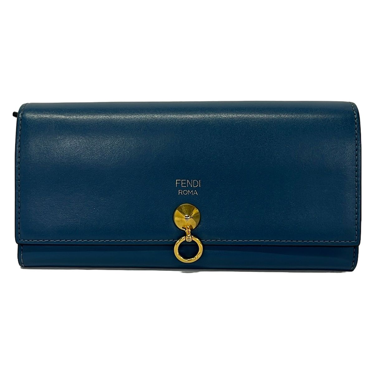 Fendi Wallet by the Way Navy Leather