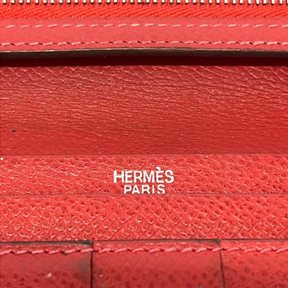 Hermes Wallet Bearn Vermilion Silver — view 5