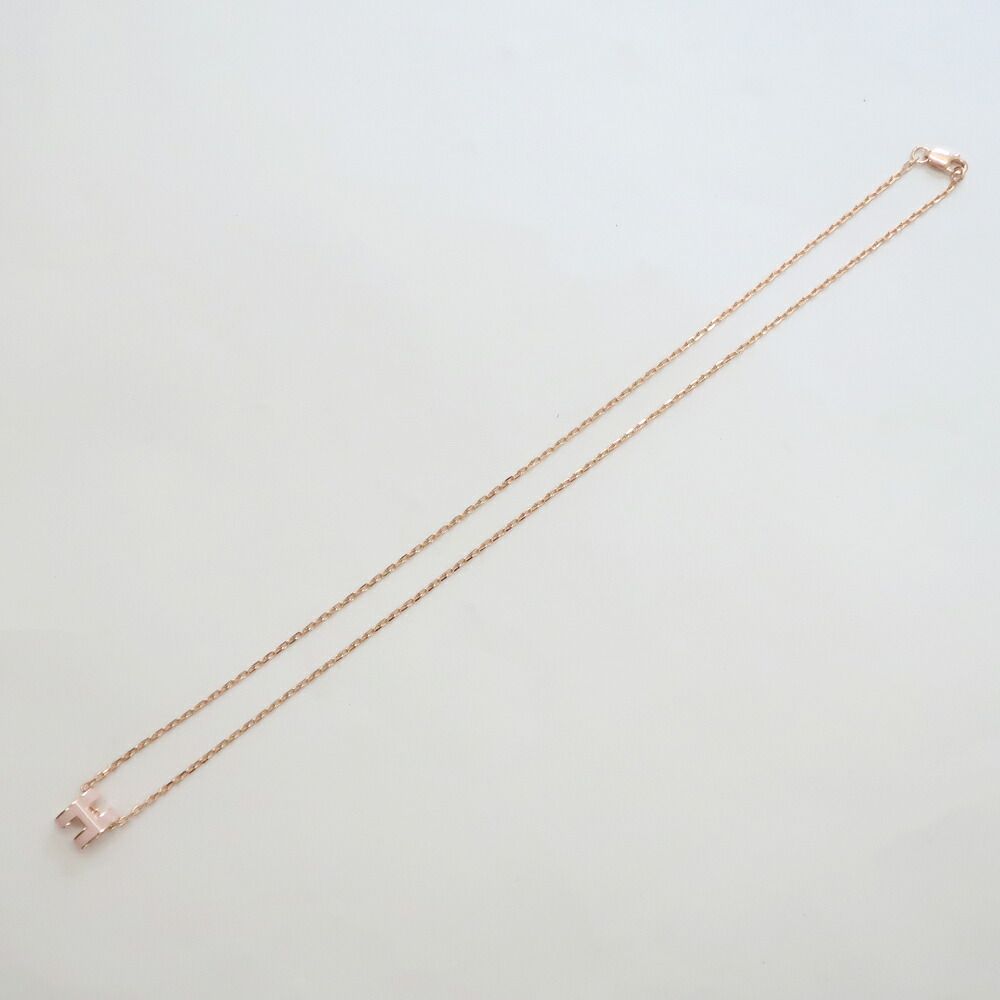 Hermes Necklace Mini Pop H Rocabar Pink Rose Gold H Logo Pendant — view 6