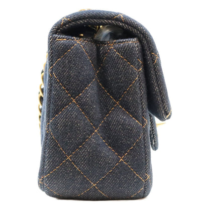 Chanel Indigo Denim Mini Quilted 20 Shoulder Bag — view 4
