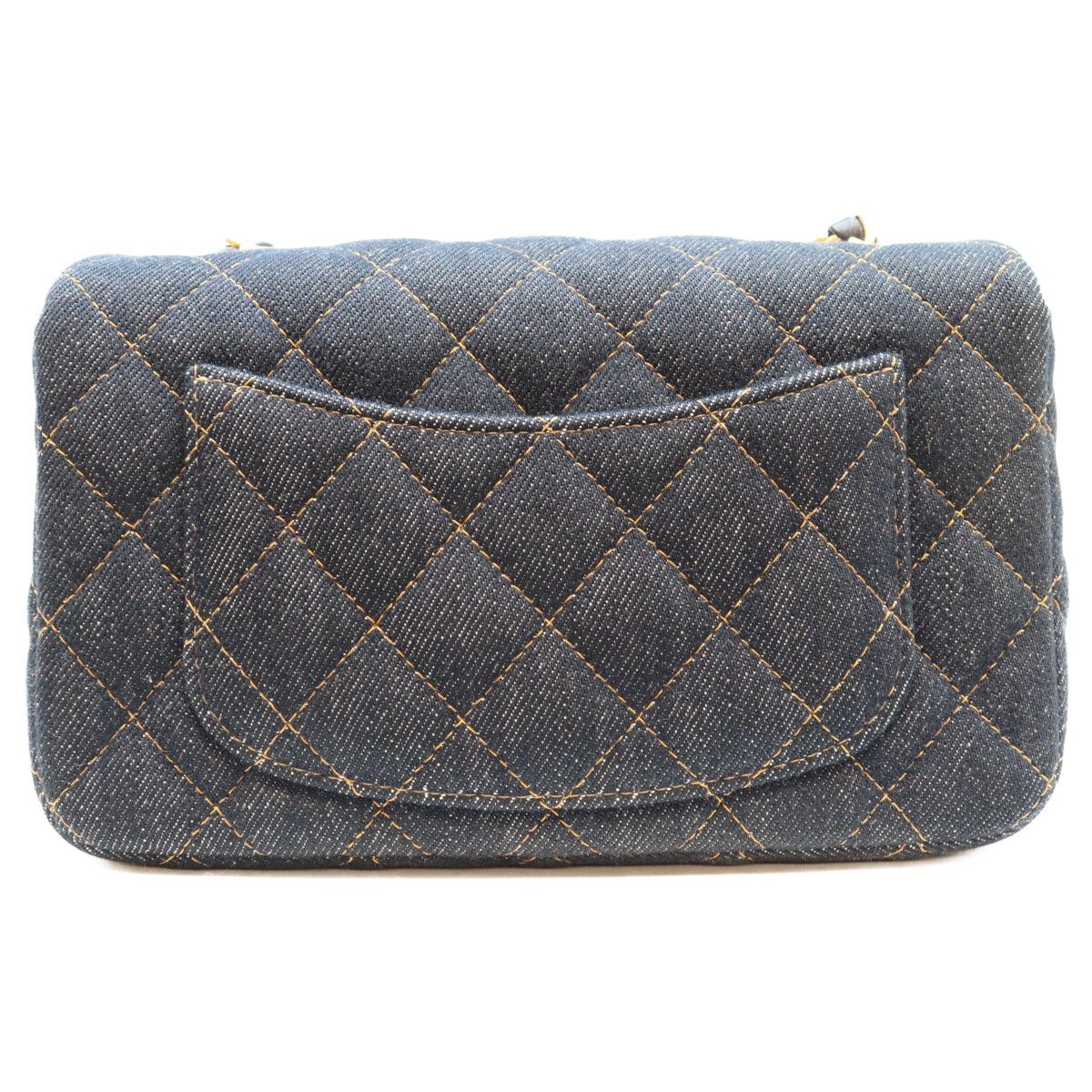 Chanel Indigo Denim Mini Quilted 20 Shoulder Bag — view 3