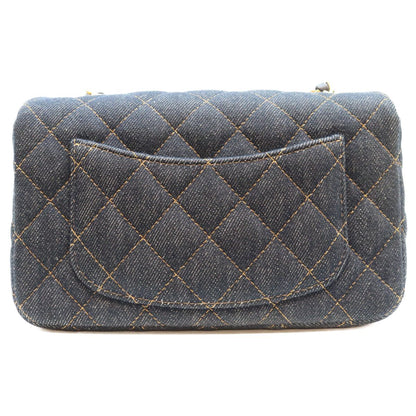 Chanel Indigo Denim Mini Quilted 20 Shoulder Bag — view 3