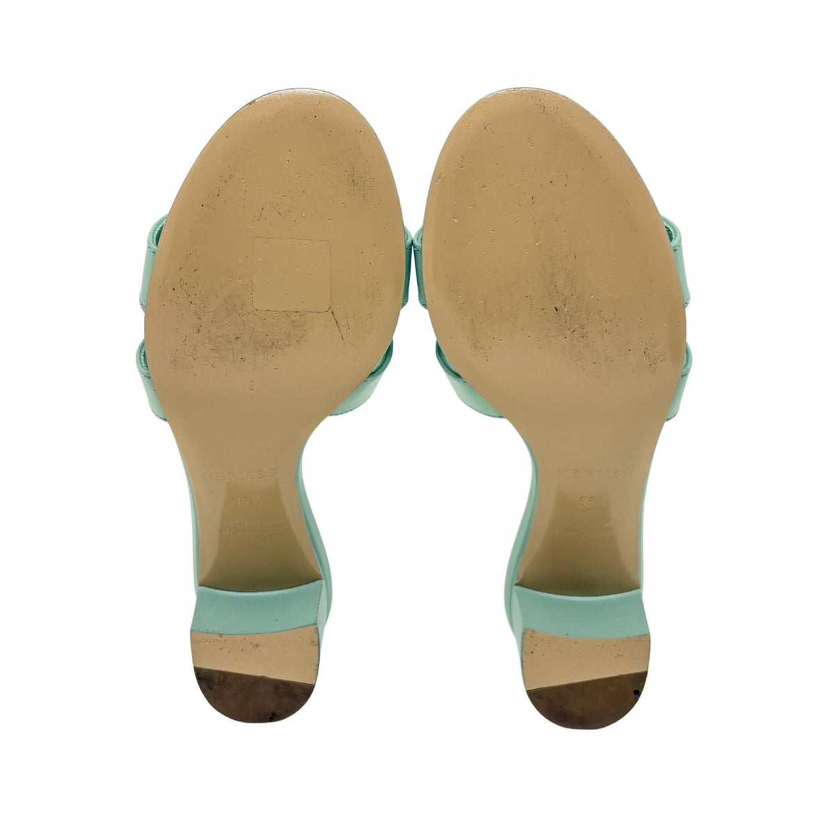 Hermes Oasis Sandals Aqua Epsom — view 8