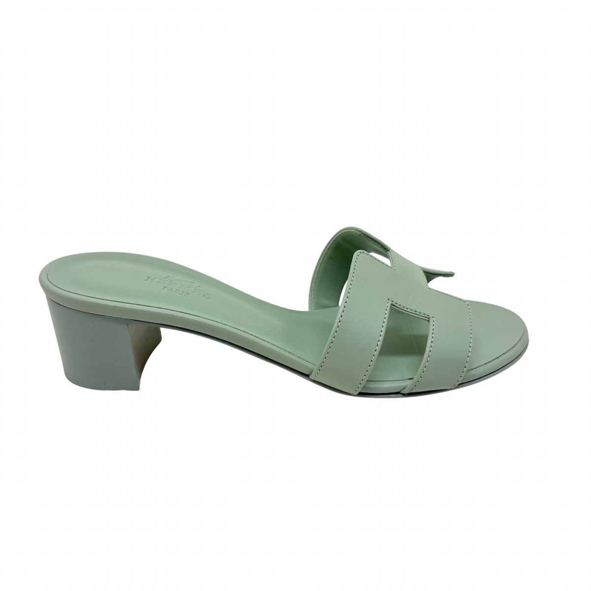 Hermes Oasis Sandals Aqua Epsom — view 5