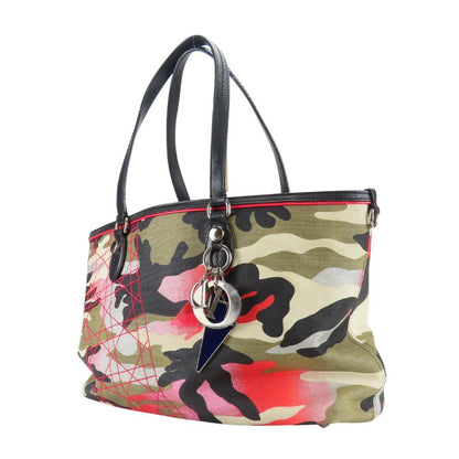 Dior Tote Ansel Moulayle Collection 2012 Canvas Leather Pink Shoulder Bag — view 2