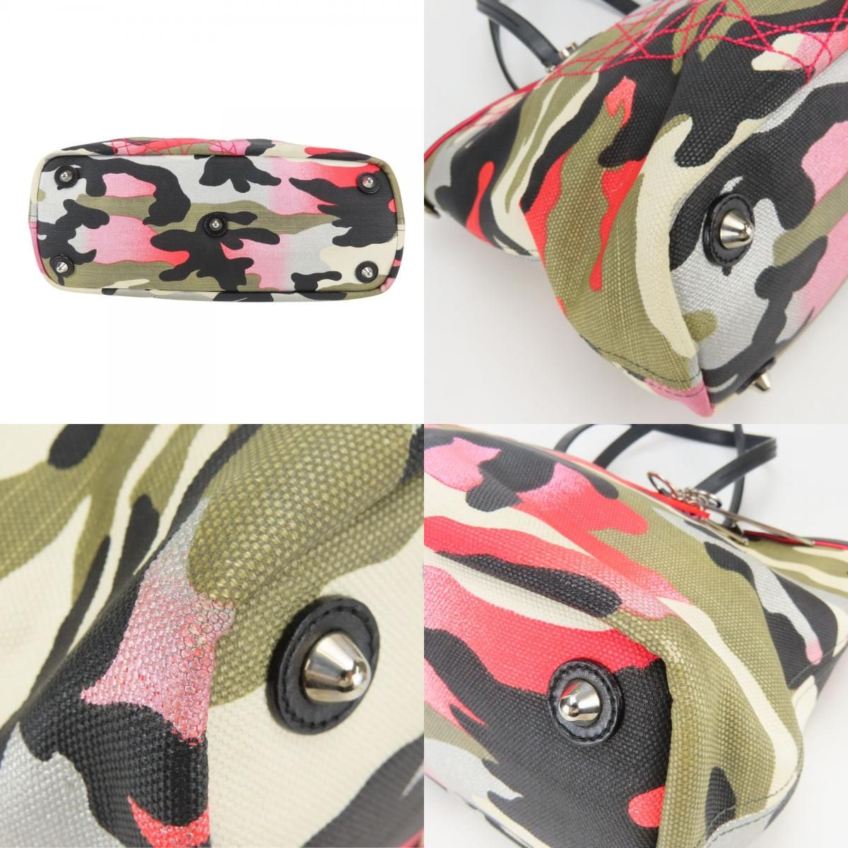 Dior Tote Ansel Moulayle Collection 2012 Canvas Leather Pink Shoulder Bag — view 4