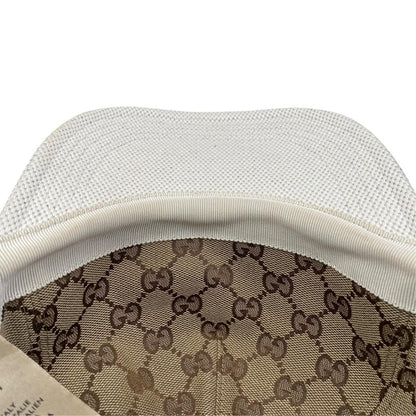 Gucci Cap Logo Canvas Baseball Cap Cotton Beige Brown Hat — view 8