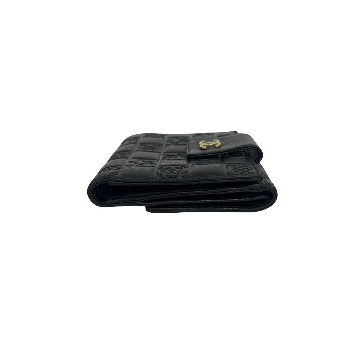Chanel Icon CC Logo Lambskin Leather Bifold Wallet Mini Black — view 5