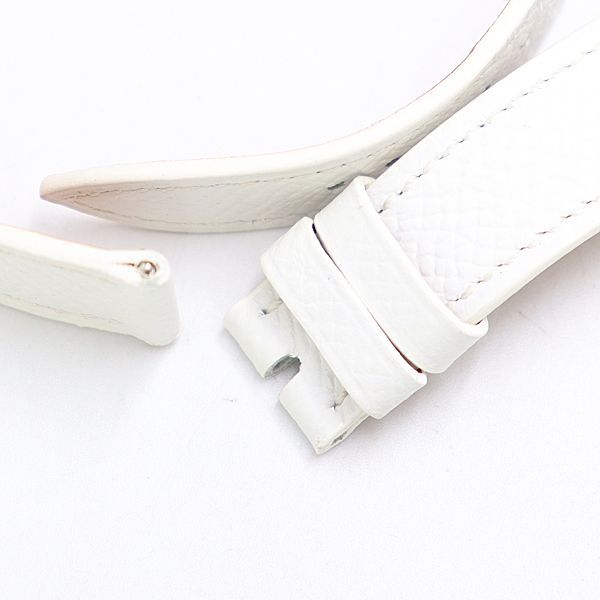 Hermes Leather Strap White Color 16 Watch — view 6