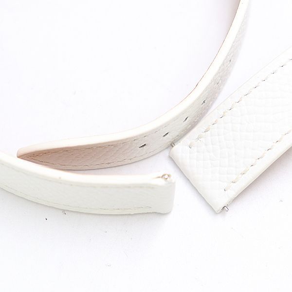 Hermes Leather Strap White Color 16 Watch — view 5