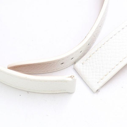 Hermes Leather Strap White Color 16 Watch — view 5