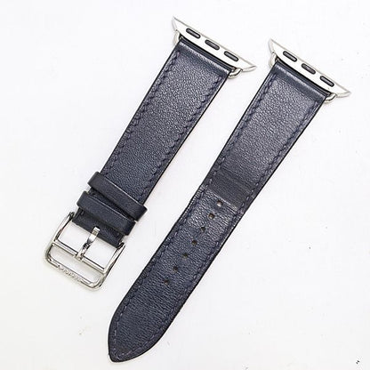 Hermes Apple x Leather Strap with Buckle FM 380 PM Navy Color 32 Watch