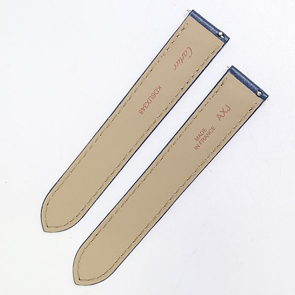 Cartier Leather Strap Blue Color 18 Watch — view 3