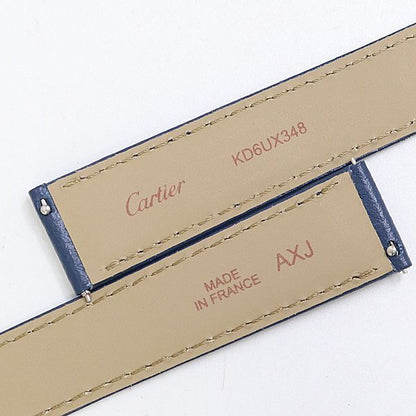 Cartier Leather Strap Blue Color 18 Watch — view 4