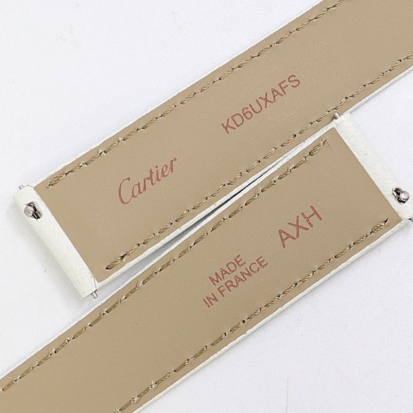 Cartier Leather Strap White Color 18 Watch — view 4