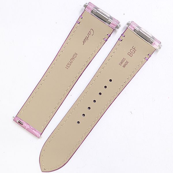 Cartier Santos LM Leather Strap Purple Color 21 Watch — view 3
