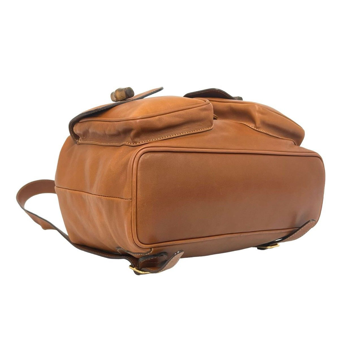 Gucci Vintage Bamboo Leather Backpack Brown — view 8