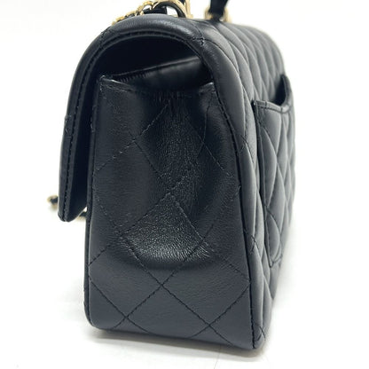 Chanel Handbag Quilted 20 Top Handle Lambskin Black — view 3