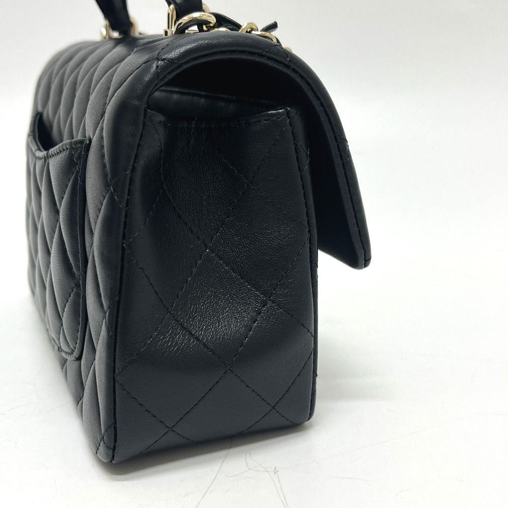 Chanel Handbag Quilted 20 Top Handle Lambskin Black — view 4