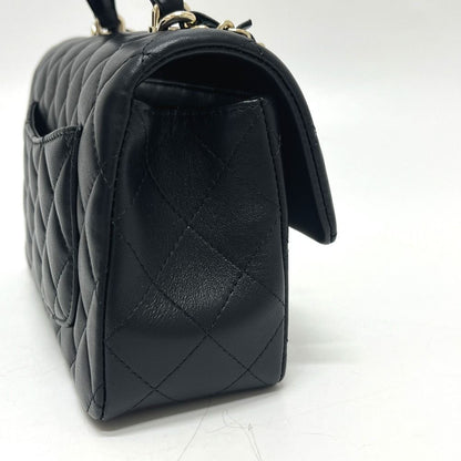 Chanel Handbag Quilted 20 Top Handle Lambskin Black — view 4
