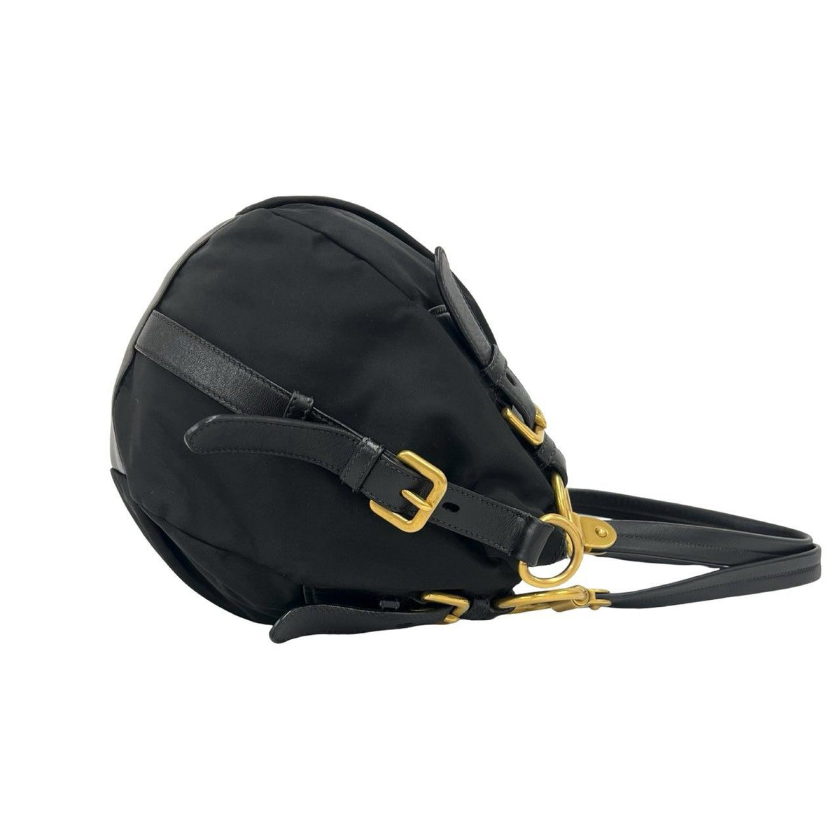 Prada Includes Card Logo Nylon Leather 2-Way Shoulder Bag Mini Tote Black — view 6