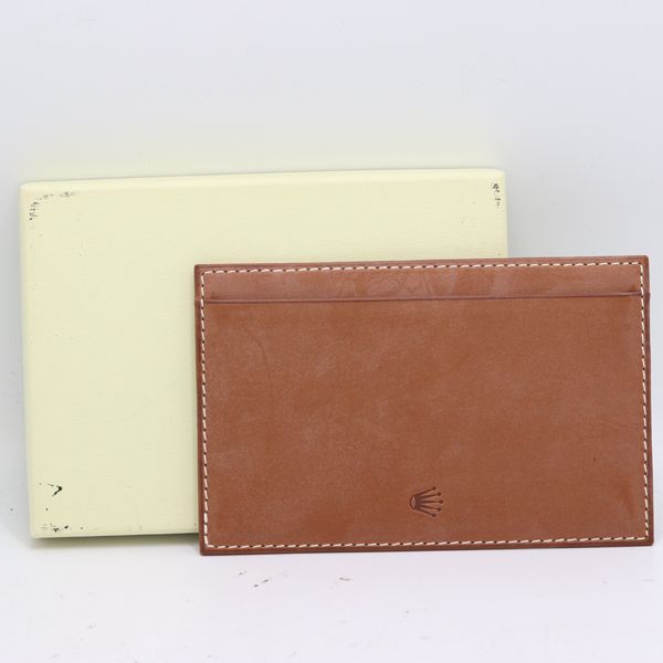 Rolex Card Case Memo Pad Brown Color