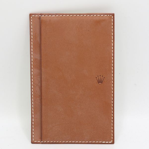 Rolex Card Case Memo Pad Brown Color — view 2