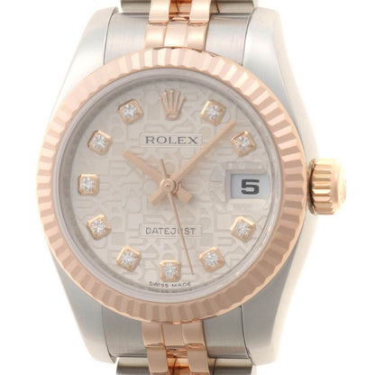 Rolex Datejust 26 Watch Stainless Steel 18k Pink Gold Diamond Silver Jubilee