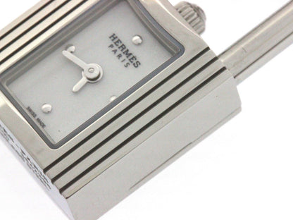 Hermes Kelly Mini Watch Stainless Steel Sparkling White Lacquer Dial Quartz — view 7