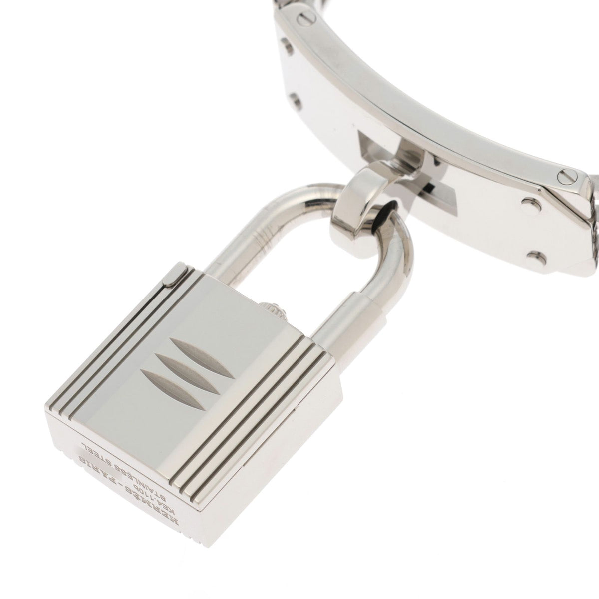 Hermes Kelly Mini Watch Stainless Steel Sparkling White Lacquer Dial Quartz — view 5