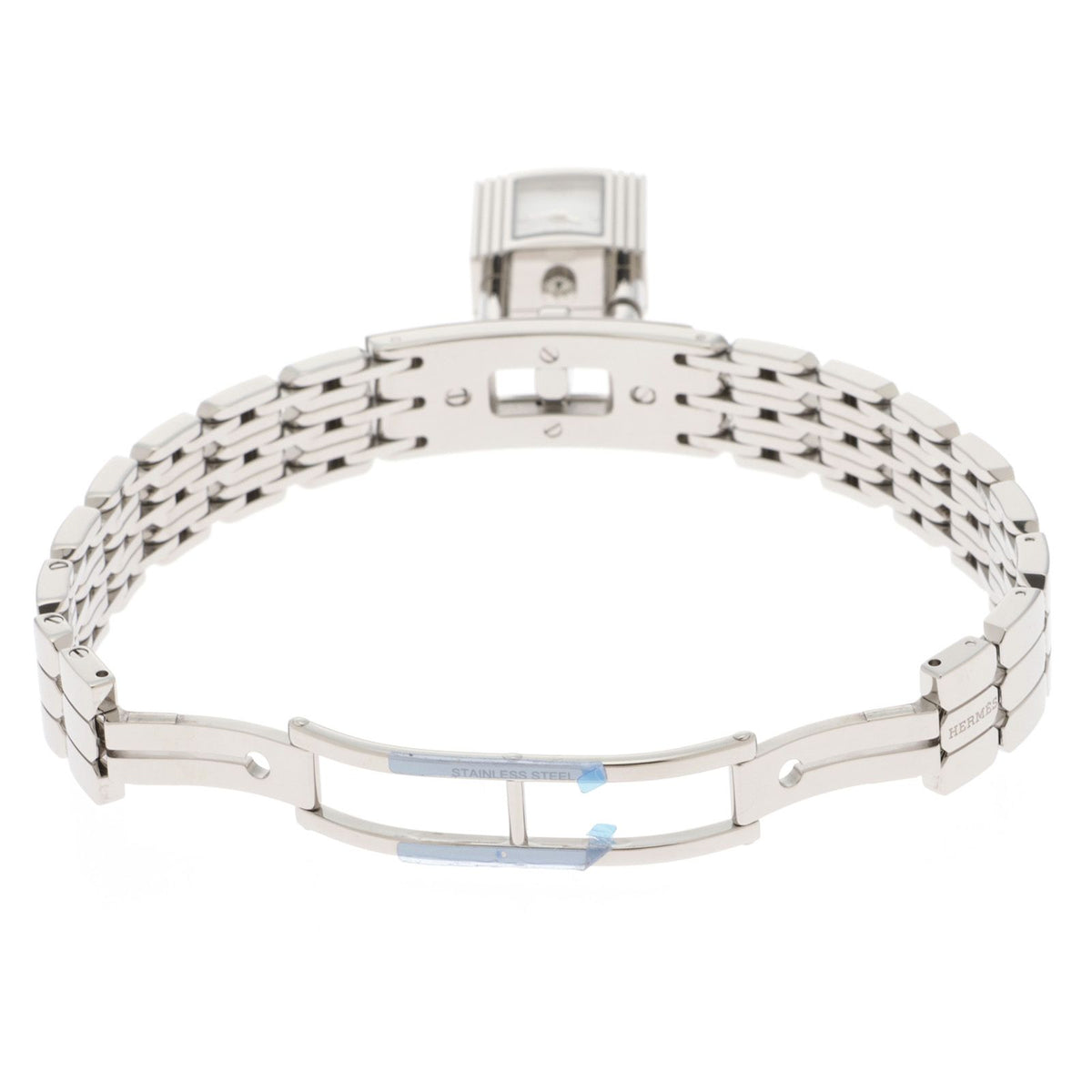 Hermes Kelly Mini Watch Stainless Steel Sparkling White Lacquer Dial Quartz — view 4