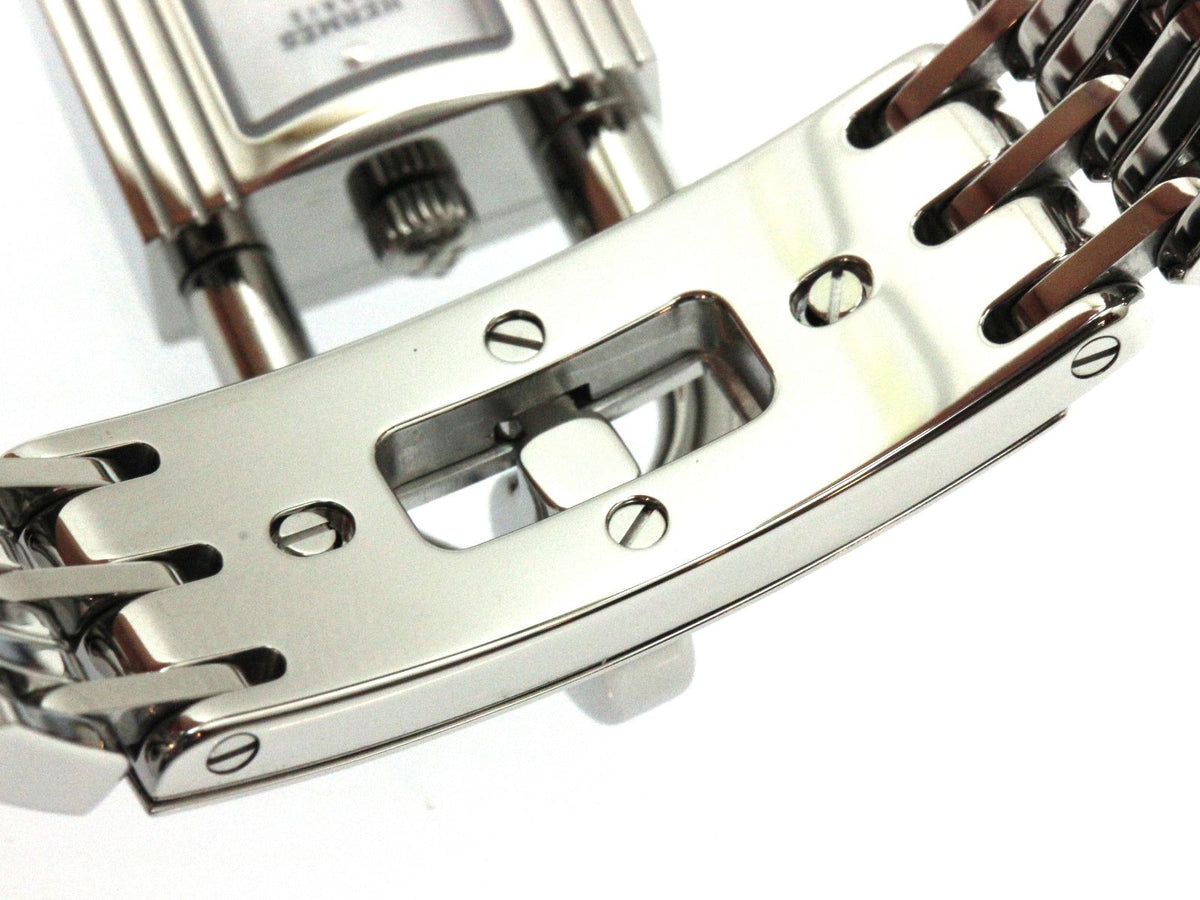 Hermes Kelly Mini Watch Stainless Steel Sparkling White Lacquer Dial Quartz — view 8