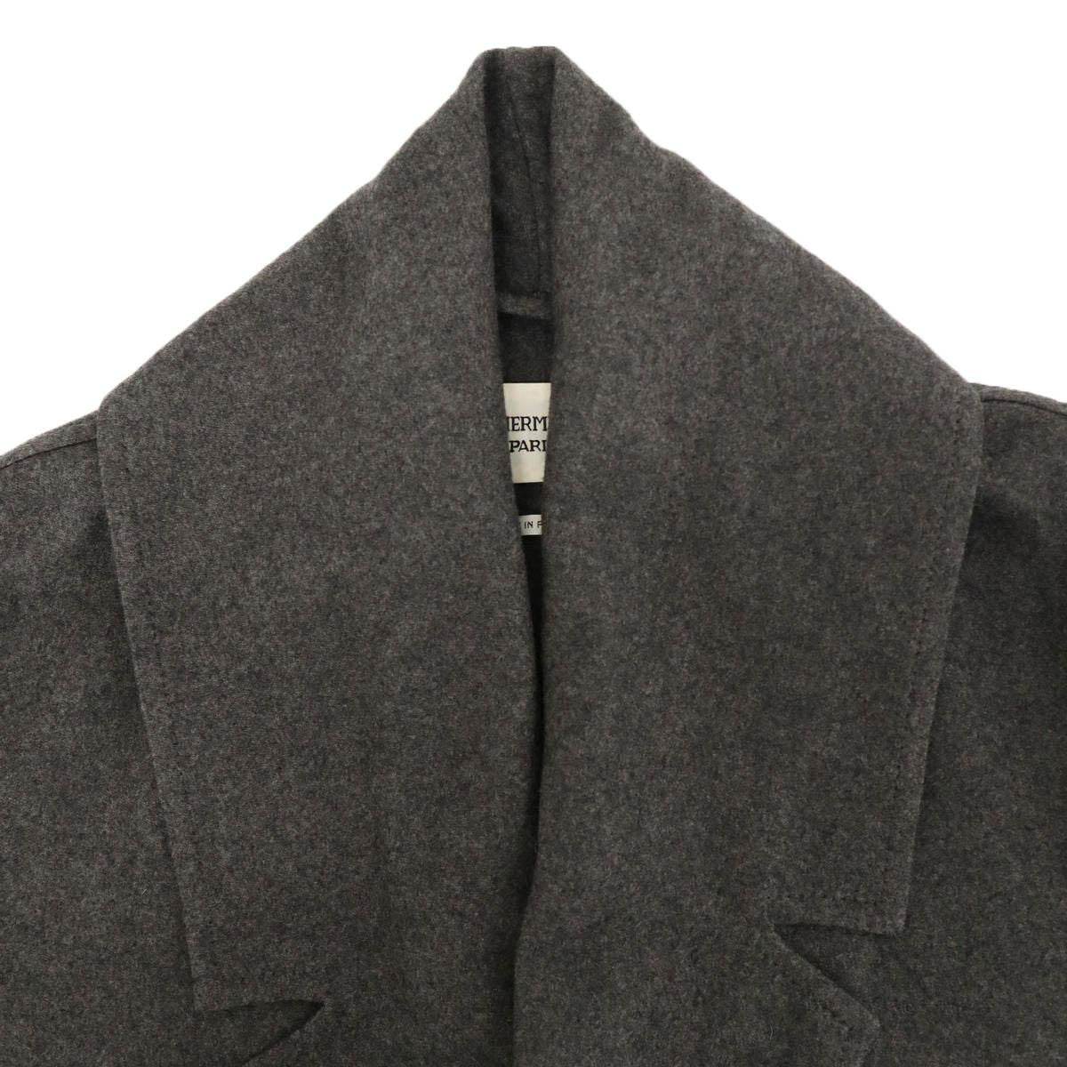 Hermes Cashmere Coat Gray 34 — view 4