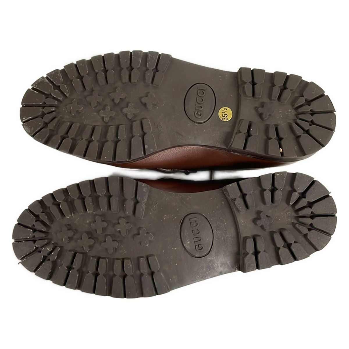 Gucci Short Boots Horsebit Moccasins Dark Brown Leather — view 4