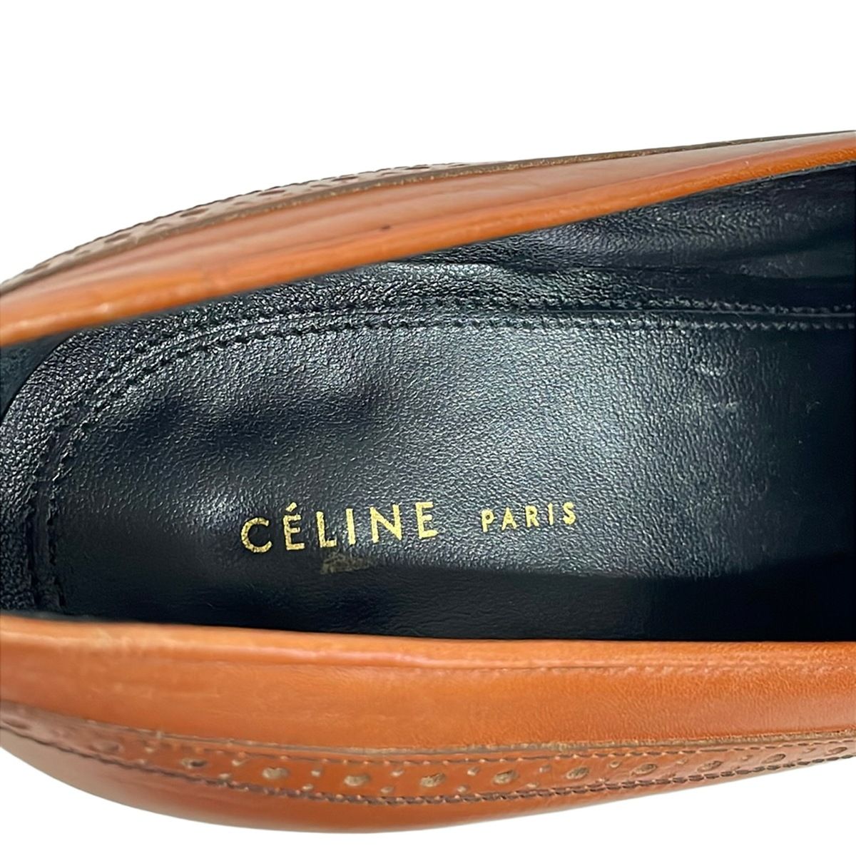 Celine Pumps Light Brown Peep Toe Phoebe Philo Era Leather Heels — view 5