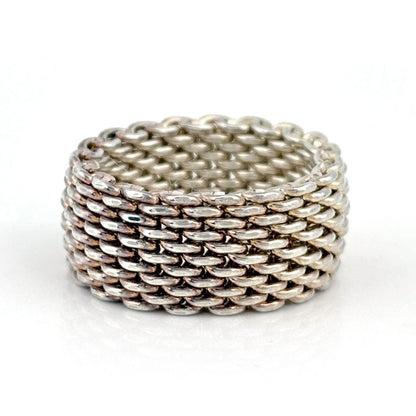 Tiffany & Co Ring Somerset Mesh 925 Sterling Silver — view 3