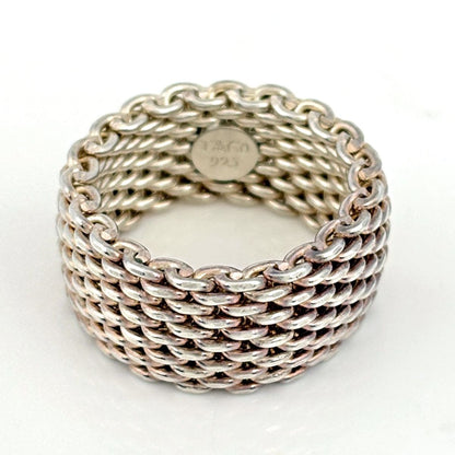 Tiffany & Co Ring Somerset Mesh 925 Sterling Silver — view 2
