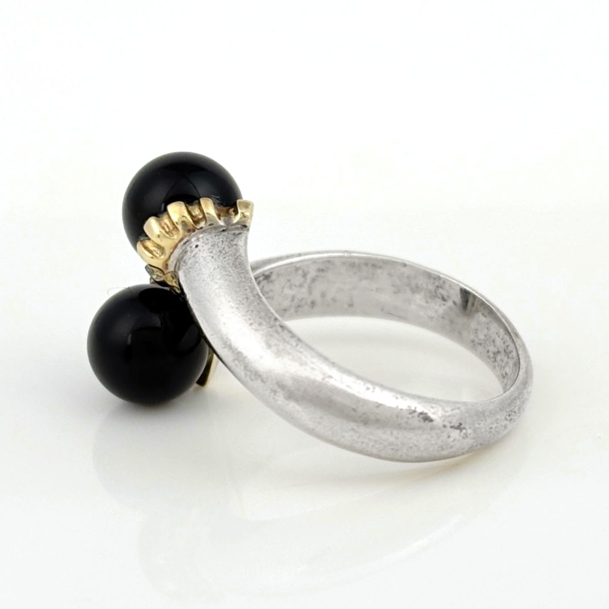 Tiffany & Co Ring 18k Silver Onyx Black — view 3